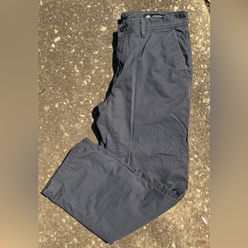 Weatherproof Men's  Charcoal Flannel lined  Chino Pants 34 x 30